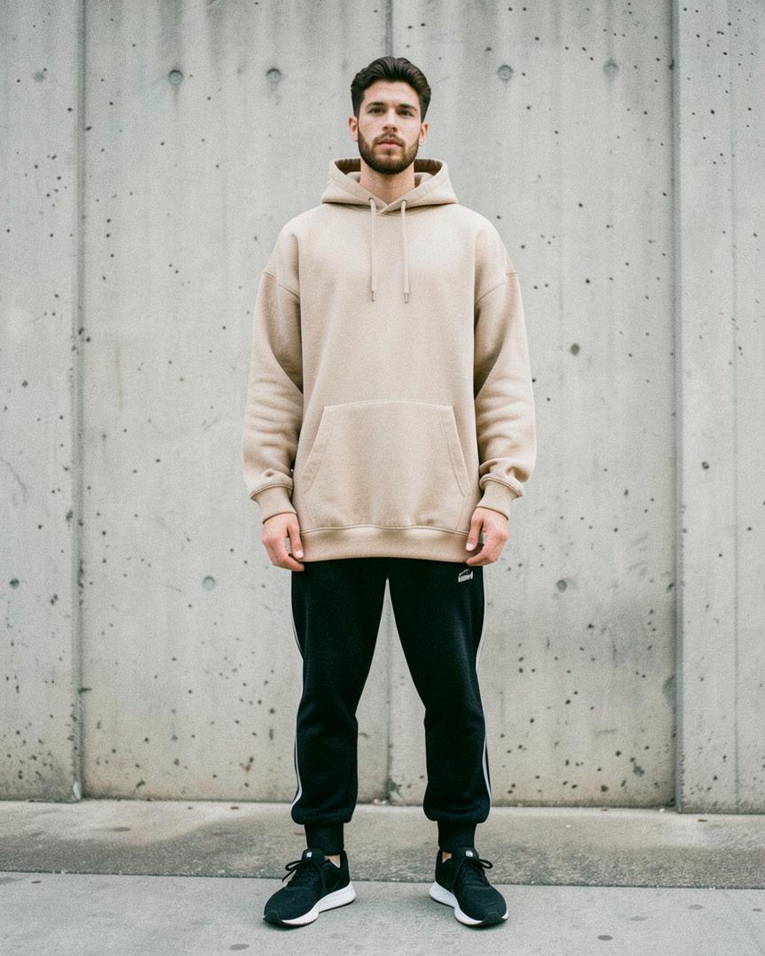 Hoodie oversize STONE